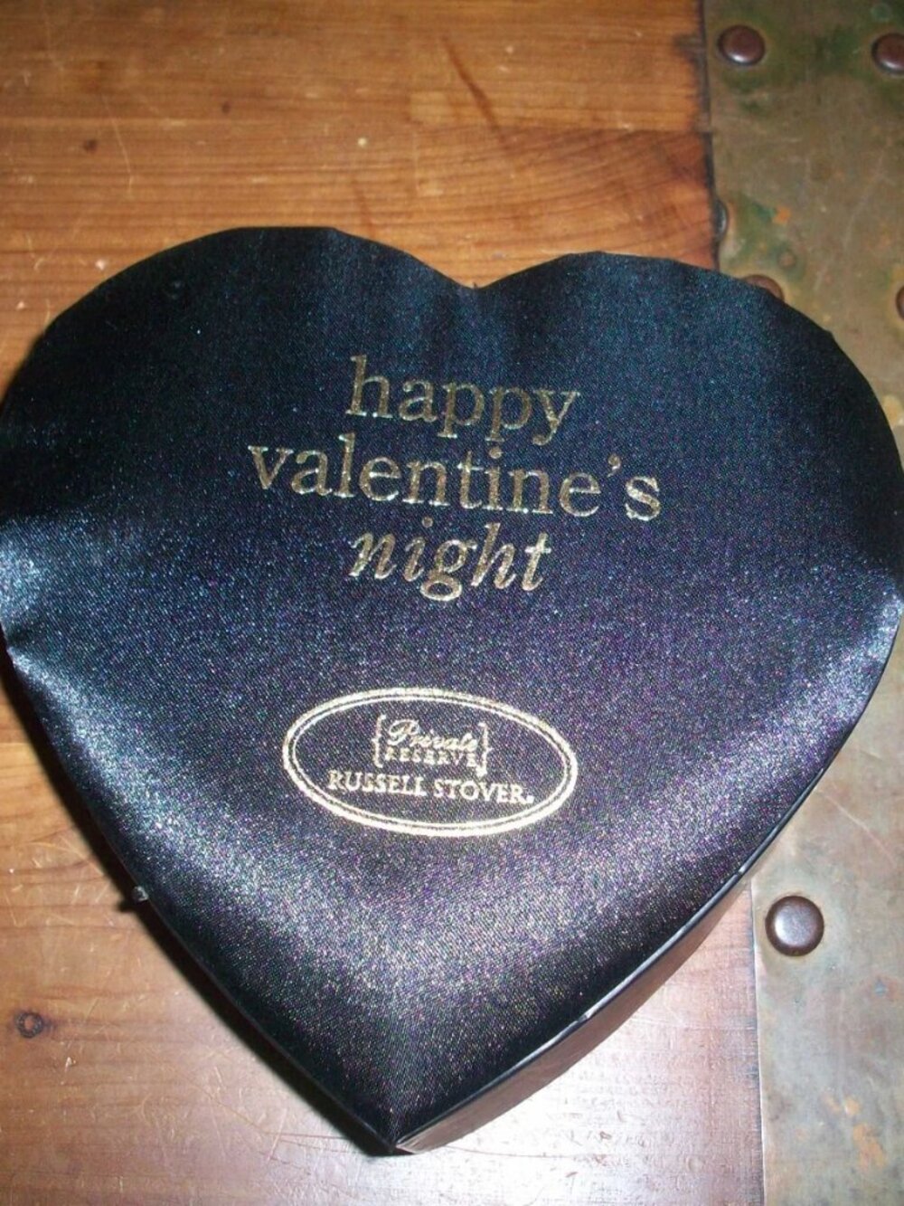 Valentine’s Candy Box Black Padded 6" Russell Stover Box Only Crafts Storage
